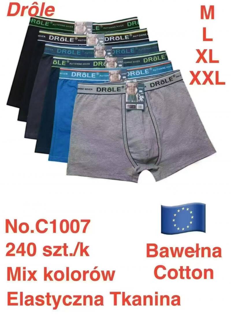 Bokserki męskie Roz M-2XL, Mix kolor Paczka 24 szt